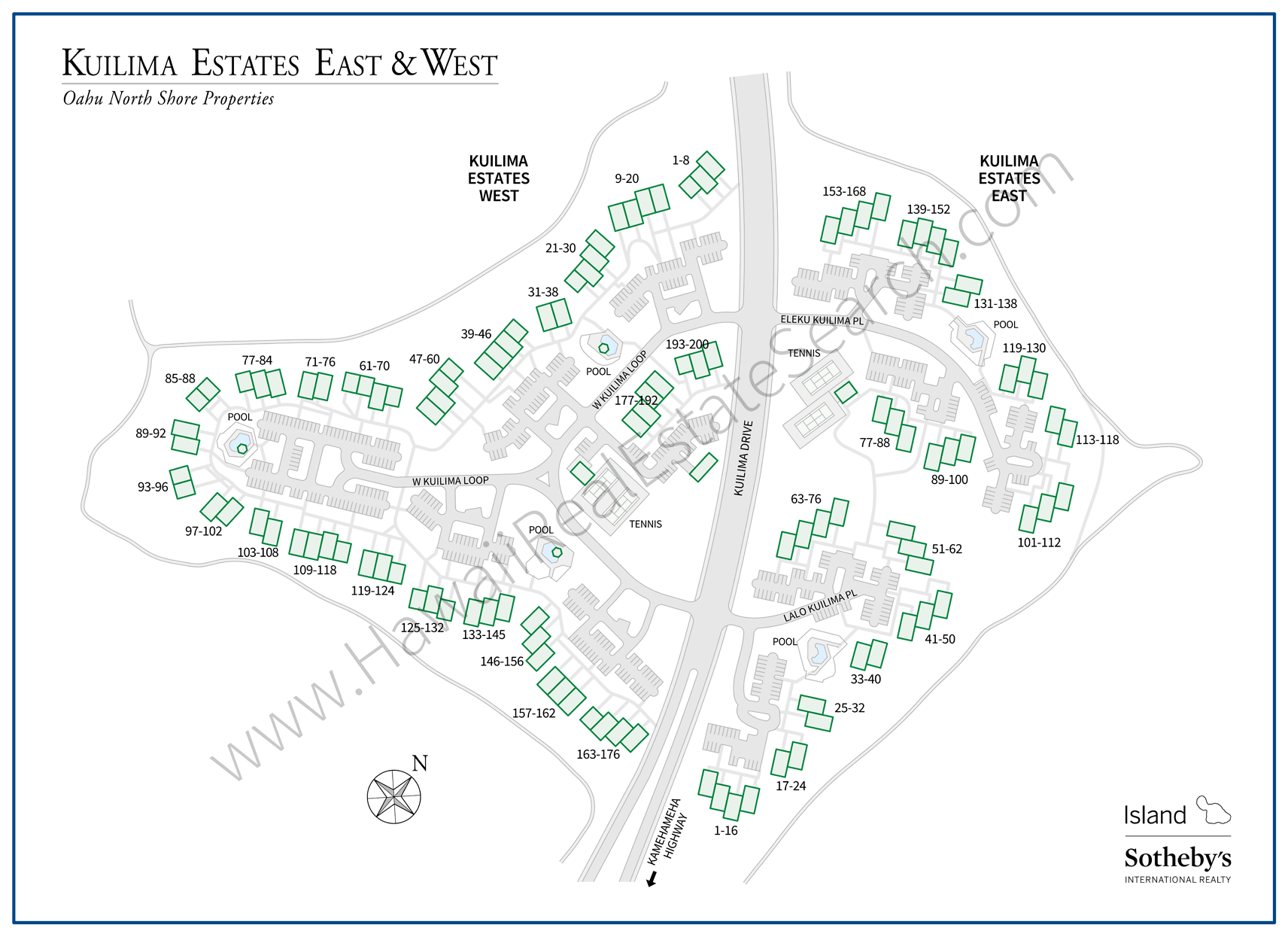Kuilima Estates Property Map
